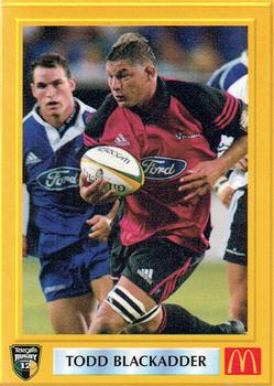 2001 McDonald’s Rugby Super 12 #NNO Todd Blackadder Front